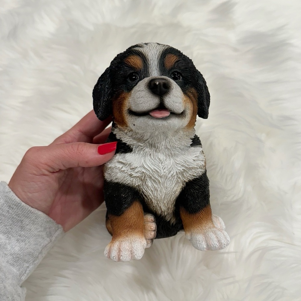 Bernese Mountain Dog Puppy Figure Stand NWT Collectible